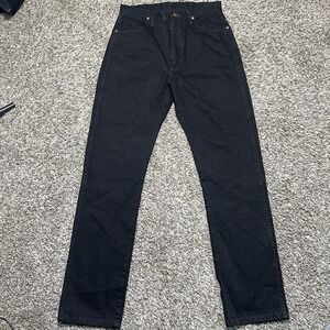 Wrangler Black Jeans Pants Mens ‎ 9x34 Cotton Relaxed Fit Size
